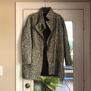 COPY - Madewell City Grid Coat in Black/White